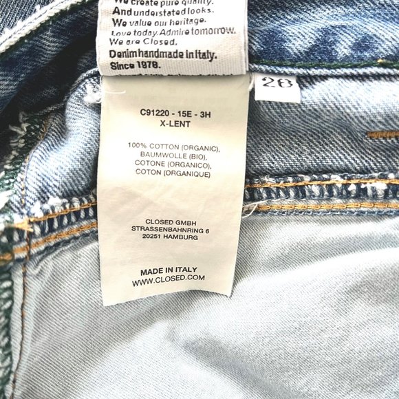 Closed X-Lent Barrel Leg Jeans in Mid Blue Size 26 - Picture 11 of 11